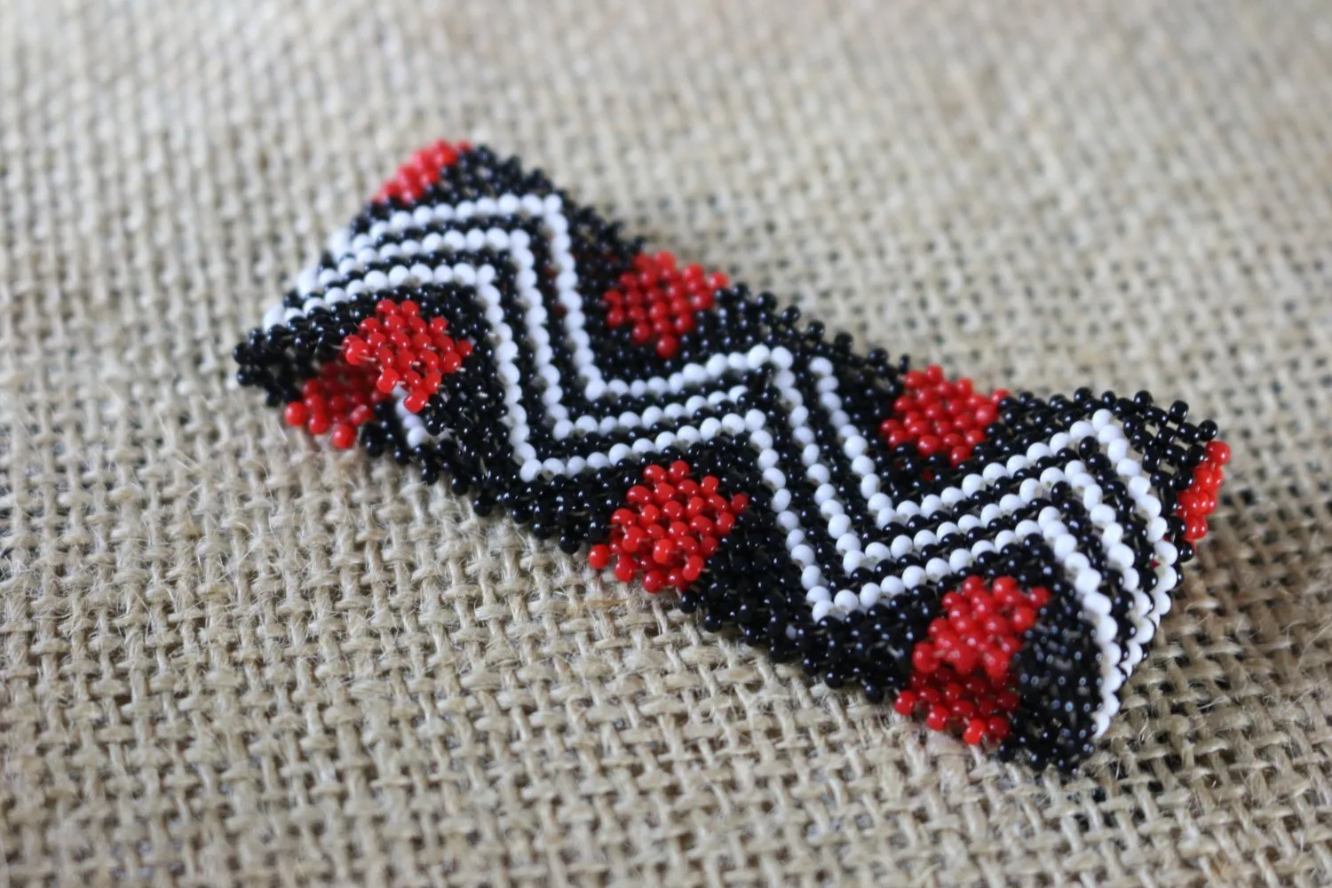 Art# K359  3  inch. Original Kayapo Traditional Peyote stitch Beaded Bracelet from Brazil