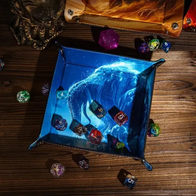 Foldable Dice Tray | Kraken | Blue