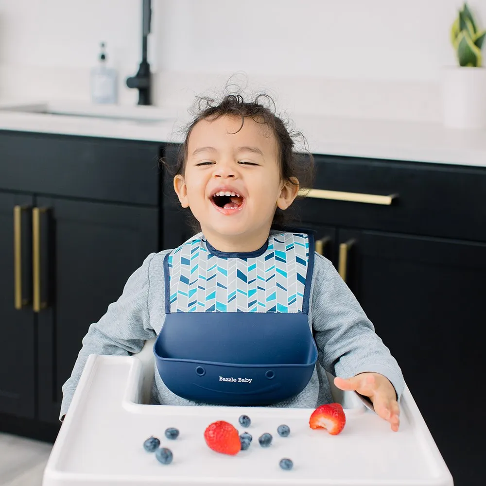 Foodie® Bib With Print 2-Pack: Diverse Stripes