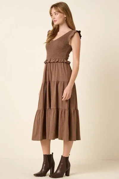 Hazel Blues® |  Mittoshop Smocked Ruffled Tiered Midi Dress