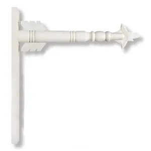 White Arrow Wall Mount